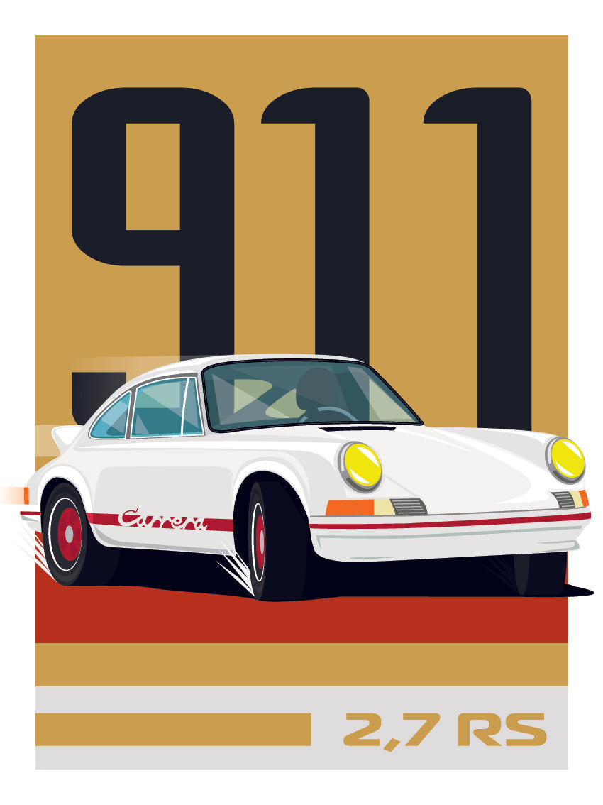 Illustration Porsche 911 2,7 rs carrera