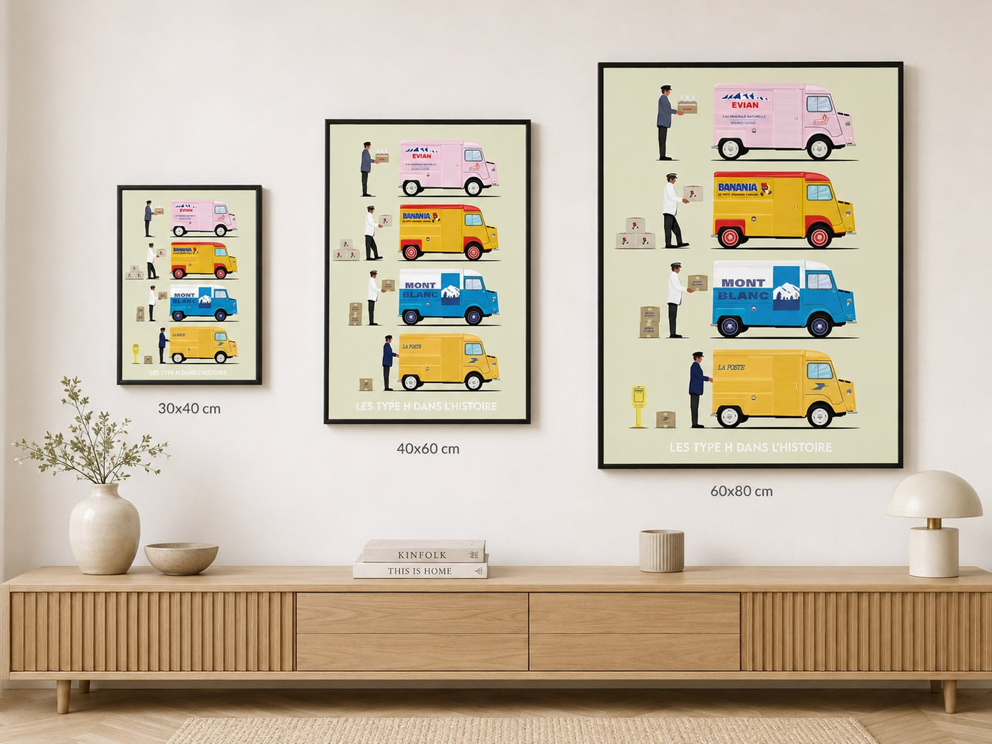 Affiche La Poste Citroën Type H – Fourgon postal vintage