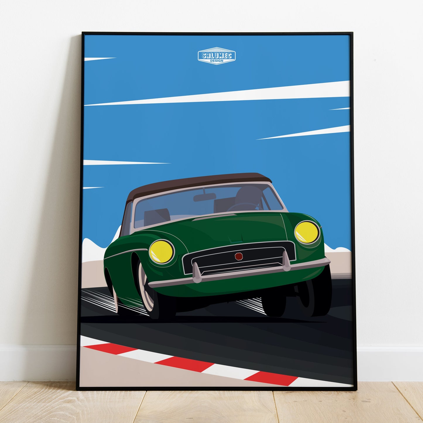 Affiche Mg b Cabriolet (Verte et rouge)