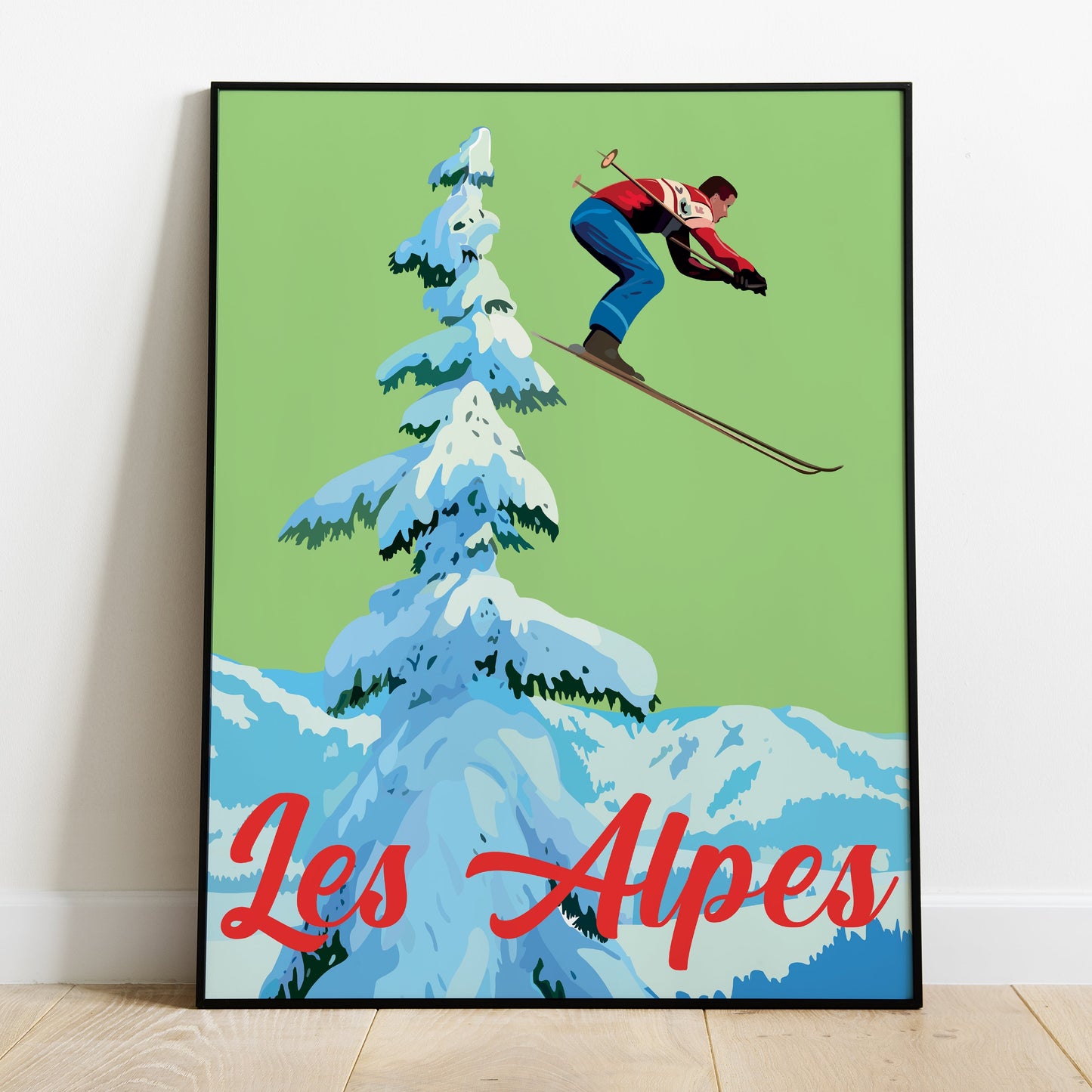 Affiche Les Alpes ski