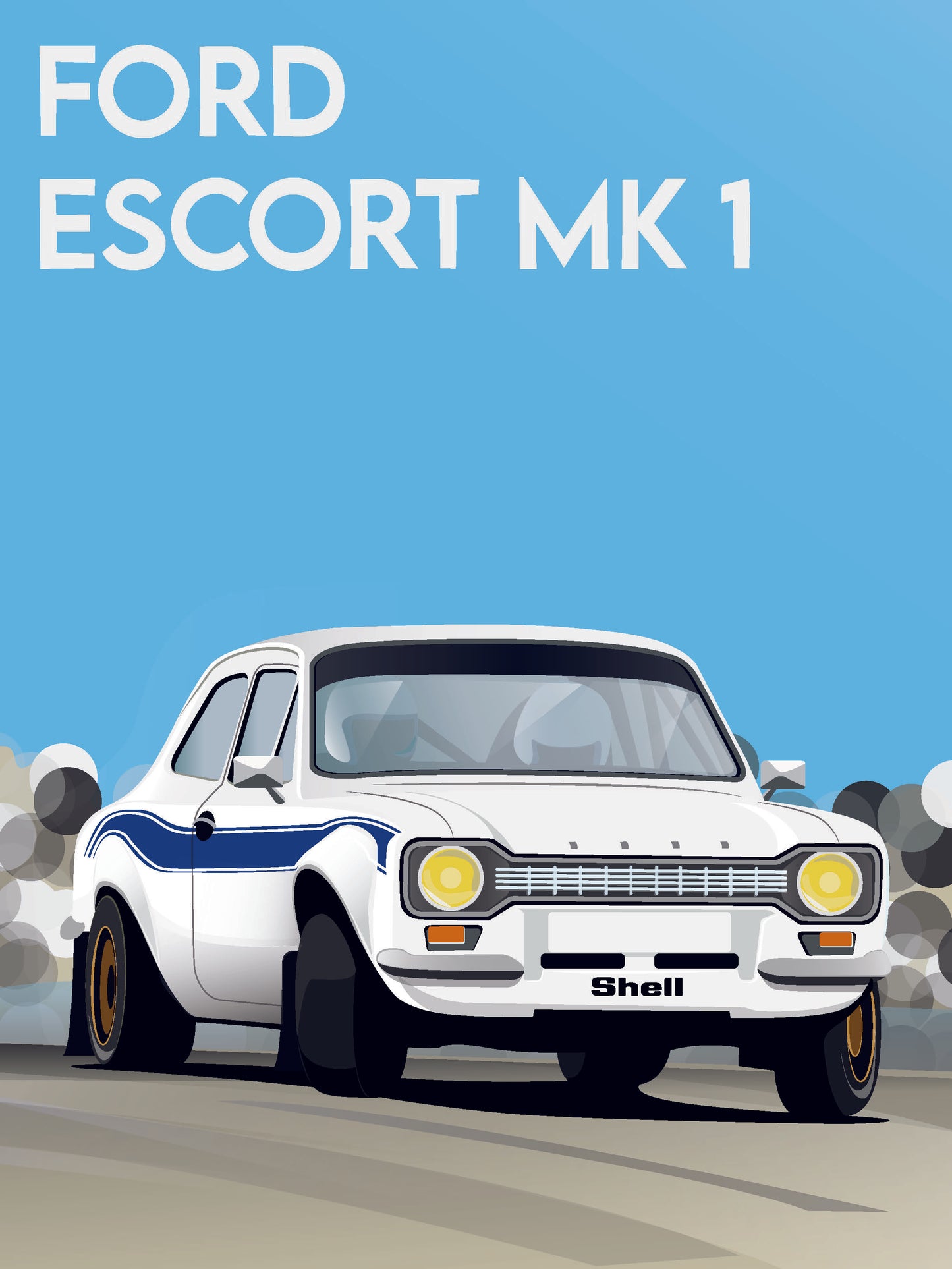 Affiche Ford escort mk1 rallye