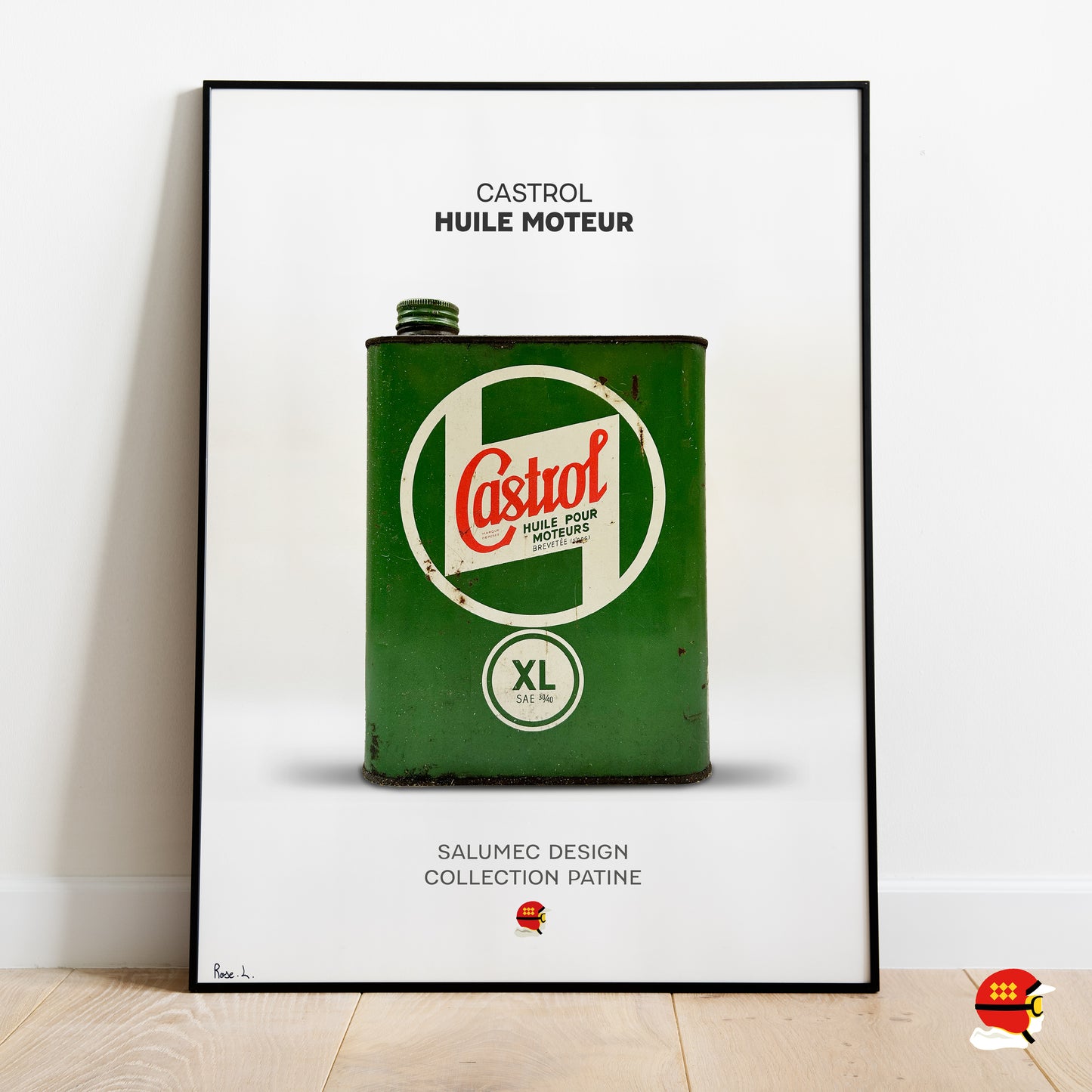 Affiche Castrol XL – Bidon d’huile vintage