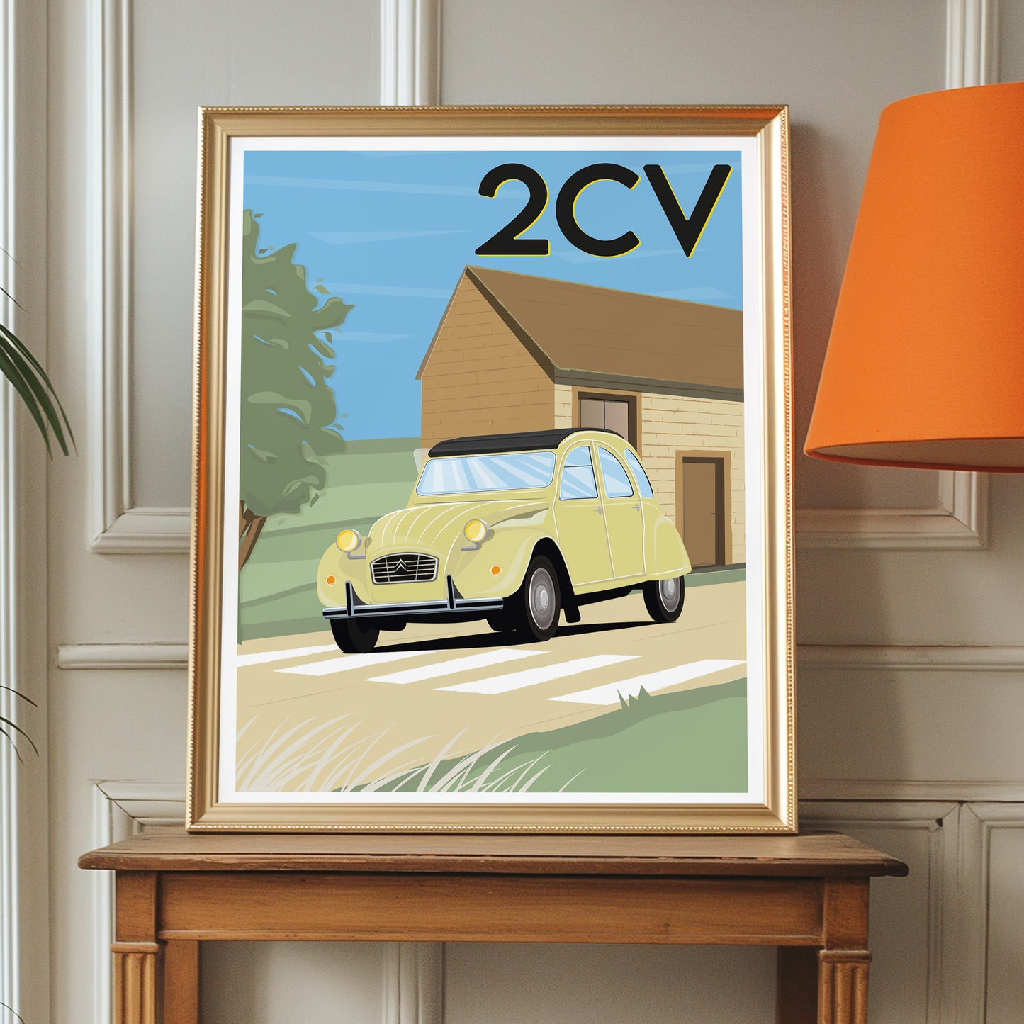 Affiche Citroën 2 cv unis