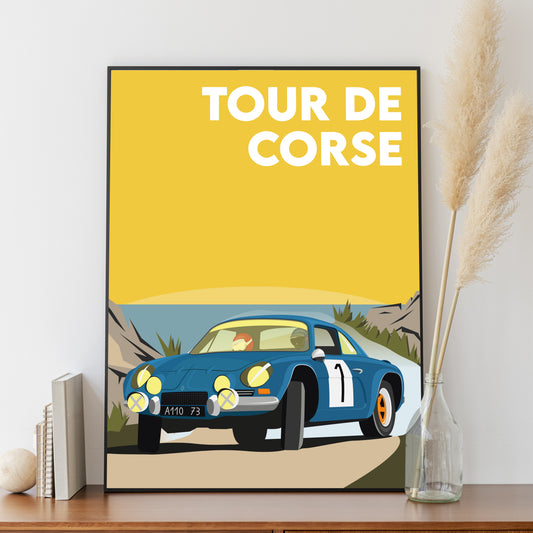 Affiche Alpine a110 Berlinette n1 rallye salumec design
