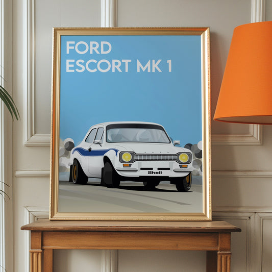 Affiche Ford escort mk1 rallye