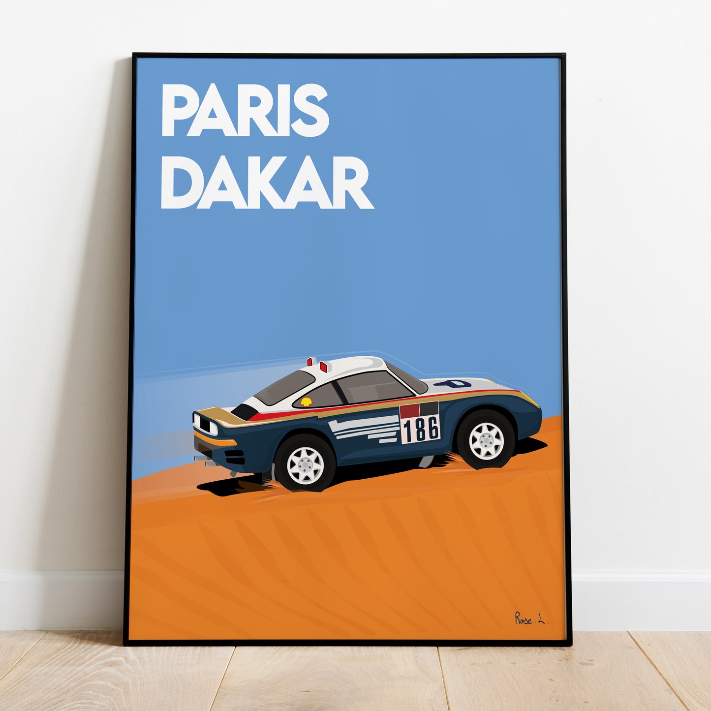 Illustration Porsche 959 Paris dakar
