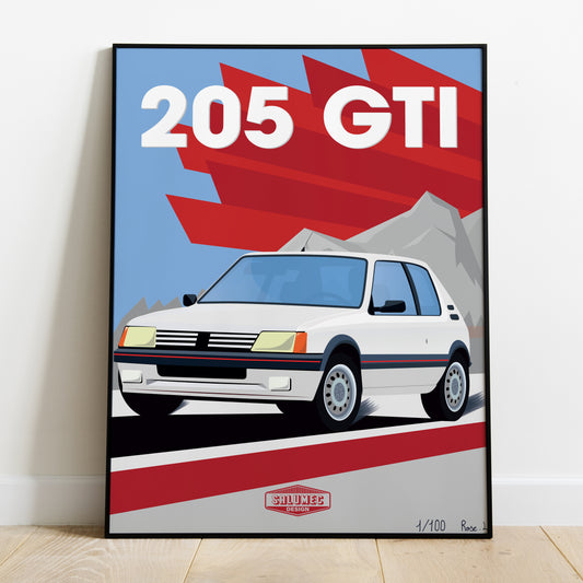 Affiche Peugeot 205 GTI