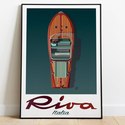 Affiche Riva Aquarama italia poster vintage