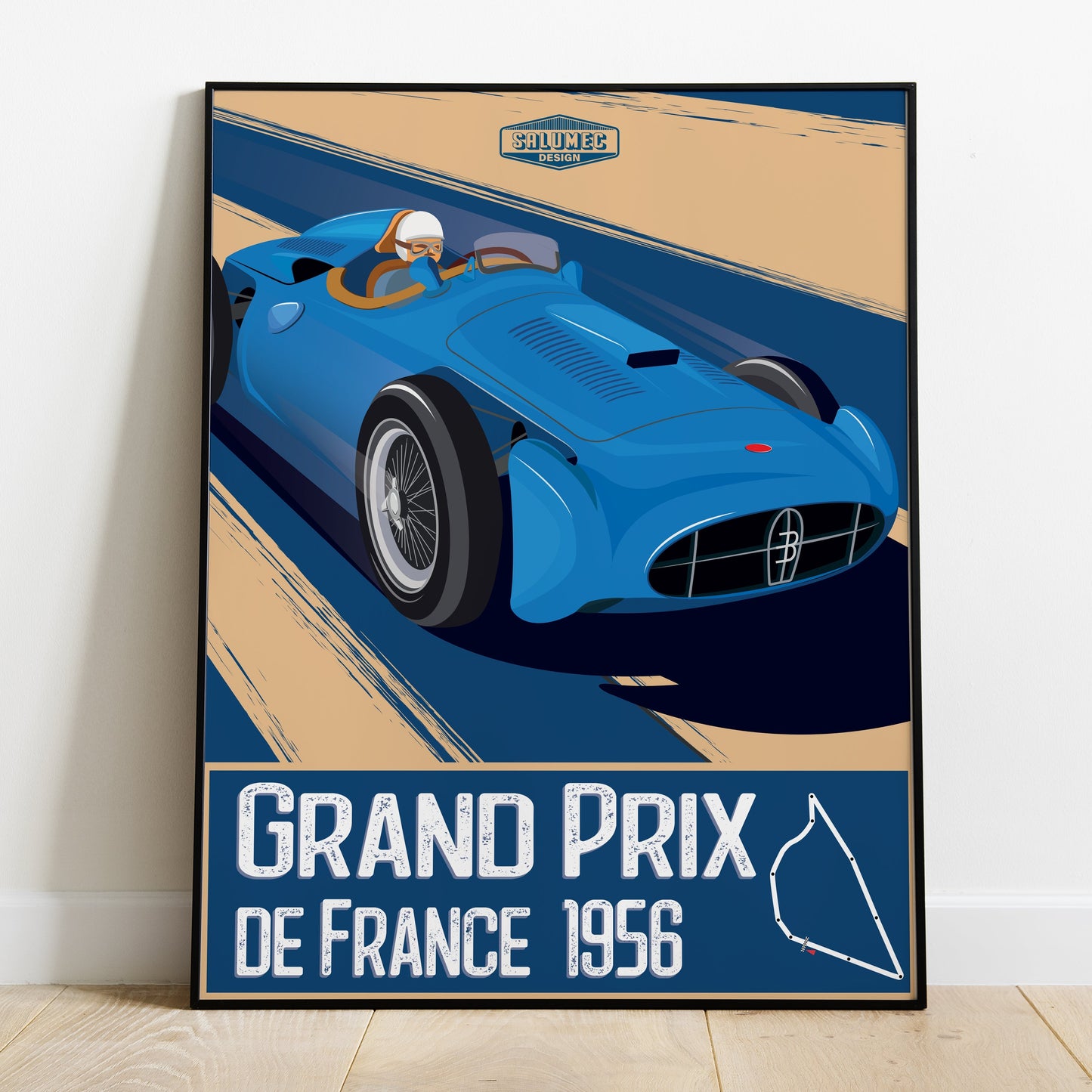 Affiche Grand Prix de France 1956 Formule 1