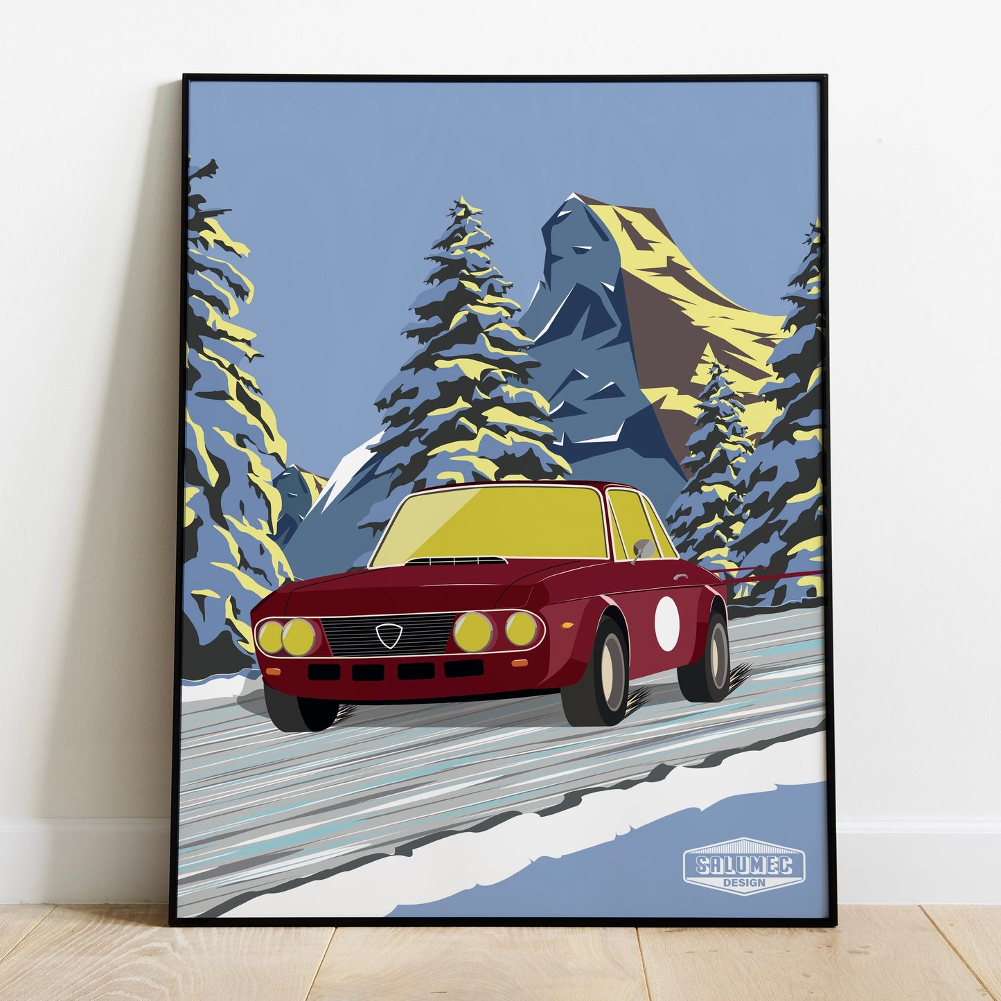 Affiche Fulvia Rallye vintage