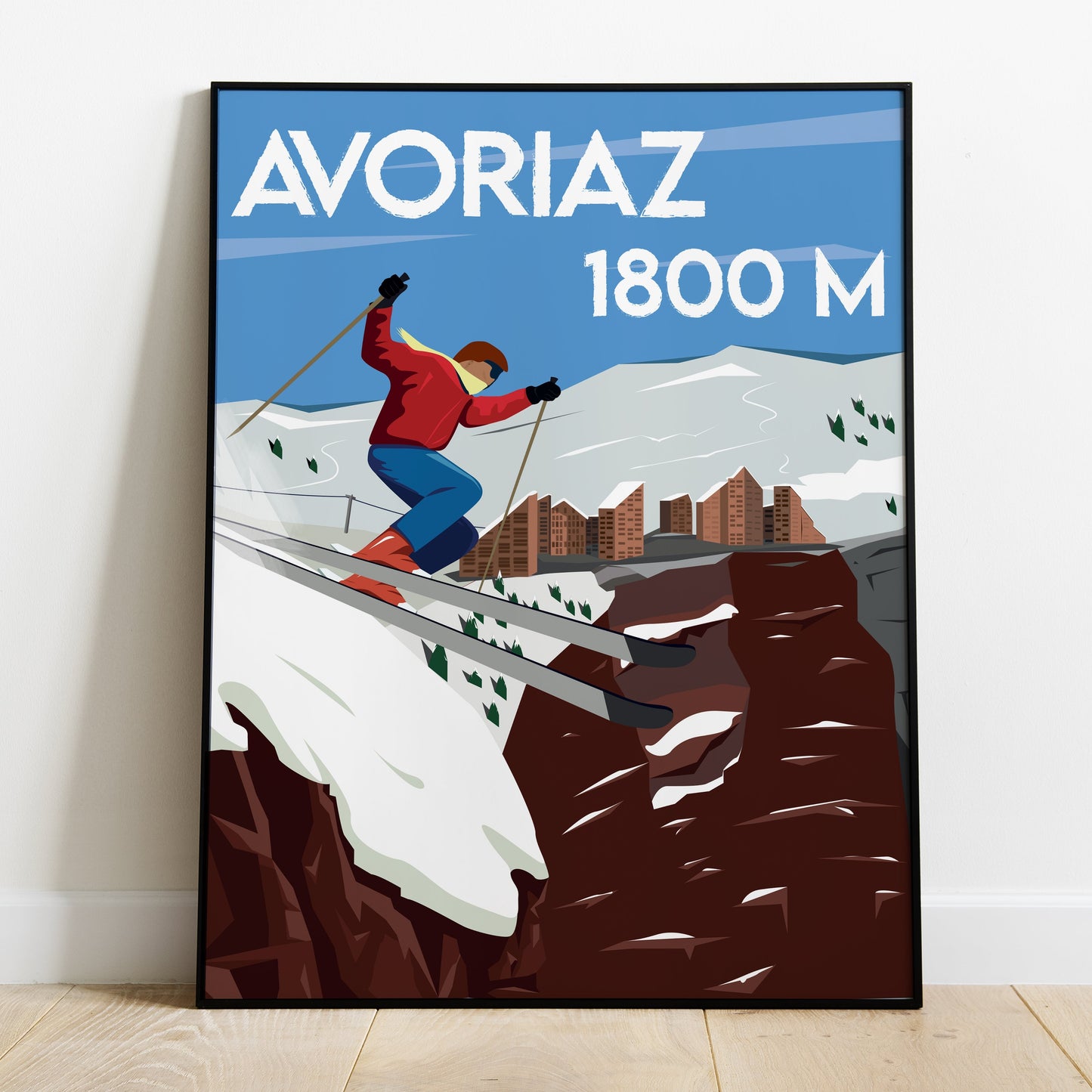 Affiche Avoriaz 1800 ski