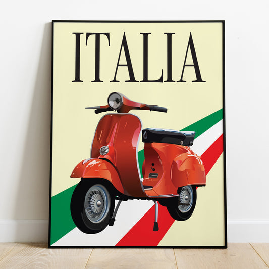 Affiche Italia scooter moto